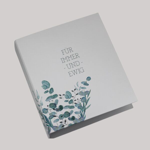 Fines Papeterie Ordner für Hochzeit Din A4 * Eukalyptus * als Hochzeitsplaner oder Gästebuch von Fines Papeterie