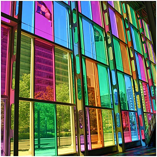(9,50 €/m²) 8300 Fensterfolie Tönungsfolie Transparent Selbstklebend Durchsichtig Folie für Fenster Glastüren Raumteiler Spiegel (031 Rot, 63cm x 5m) von Finest Folia