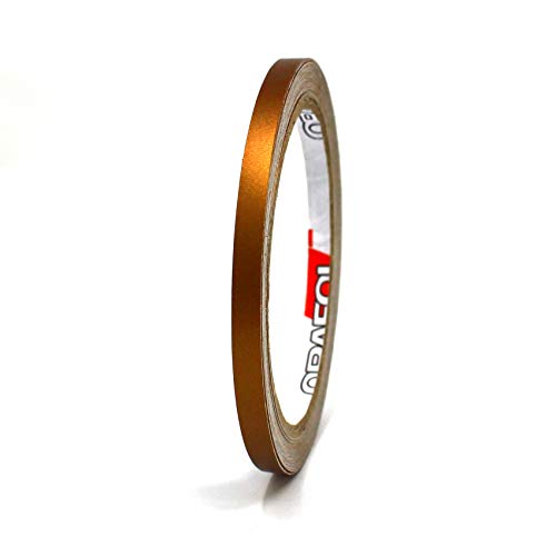 10 Meter (0,79€/Meter) Matt Zierstreifen Auto Motorrad Boot Modellbau Basteln DIY Deko - Finest Folia Dekorstreifen Seitenstreifen Klebestreifen (Kupfer Matt, 4mm Breite) von Finest Folia