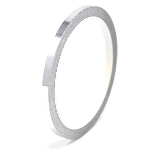 10 Meter (0,99€/Meter) Glanz Zierstreifen Auto Motorrad Boot Modellbau Silber Chrom - Finest Folia Dekorstreifen Seitenstreifen (Chrom Silber, 3mm Breite) von Finest Folia