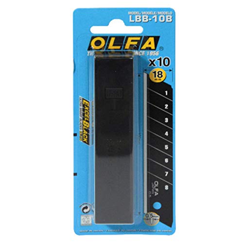 10 x Ersatzklinen für Olfa Cutter L5 18 mm Klingen Sehr Scharf Teppichmesser (10 x Ersatzklinge LBB-10B) von Finest Folia