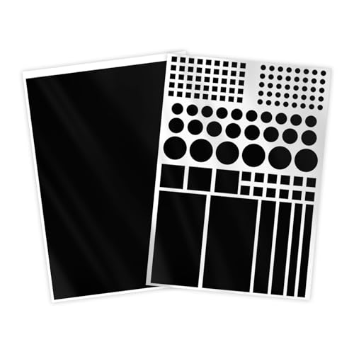 2 Blätter LED-Lichtblockierungsaufkleber Lichtdimmer Folie Dimmaufkleber für LED-Lichter Lichtschutzfolie für Wecker Router Fernbedienung Aufkleber selbstklebend (Schwarz getönt) von Finest Folia