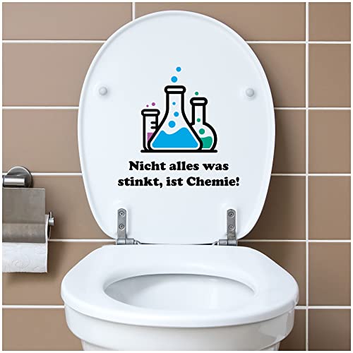 Deko Aufkleber WC Deckel Toilettendeckel Bad Badezimmer Klo Funsticker Toilettensitz Klodeckel lustiger Spruch selbstklebend (R173-13 Nicht alles, was stinkt) von Finest Folia