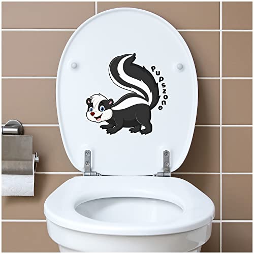 Deko Aufkleber WC Deckel Toilettendeckel Bad Badezimmer Klo Funsticker Toilettensitz Klodeckel lustiger Spruch selbstklebend (R173-14 Pupszone) von Finest Folia