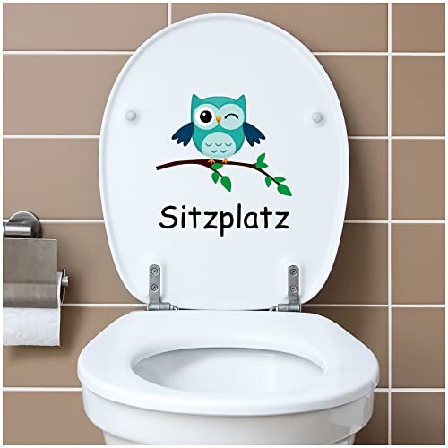 Deko Aufkleber WC Deckel Toilettendeckel Bad Badezimmer Klo Funsticker Toilettensitz Klodeckel lustiger Spruch selbstklebend (R173-17 Sitzplatz) von Finest Folia