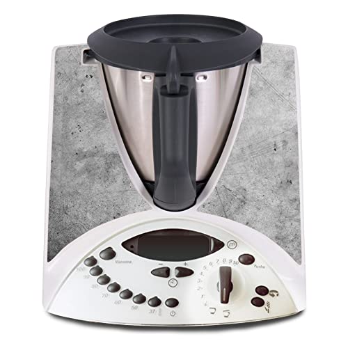 Deko Schutz Aufkleber kompatibel mit Küchenmaschine Thermomix TM31 Design Sticker Klebefolie Zubehör Küchengerät wasserfest selbstklebend R182 (15 Granit) von Finest Folia