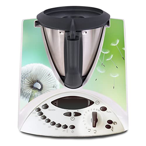 Deko Schutz Aufkleber kompatibel mit Küchenmaschine Thermomix TM31 Design Sticker Klebefolie Zubehör Küchengerät wasserfest selbstklebend R182 (20 Pusteblume) von Finest Folia