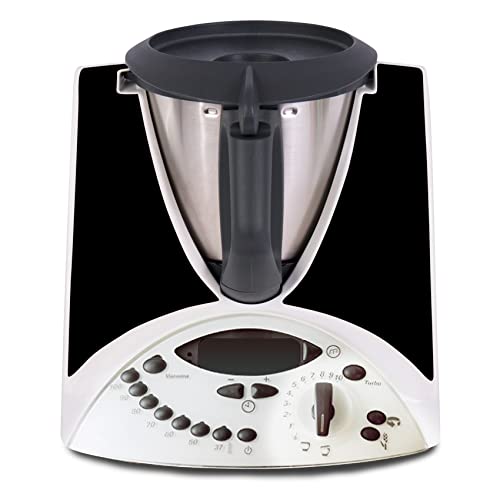 Deko Schutz Aufkleber kompatibel mit Küchenmaschine Thermomix TM31 Design Sticker Klebefolie Zubehör Küchengerät wasserfest selbstklebend R182 (27 Schwarz matt) von Finest Folia