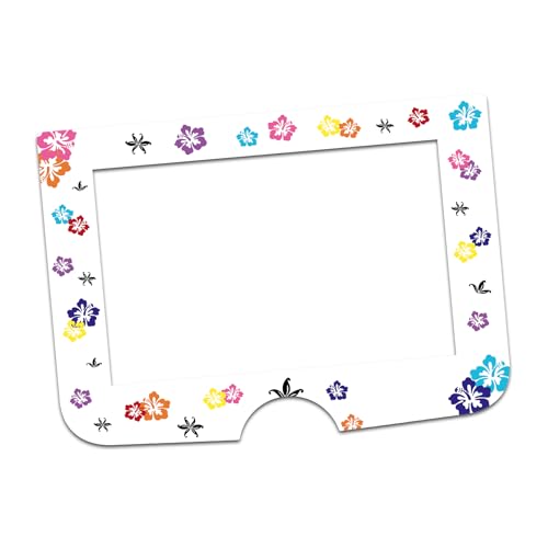 Displayrahmen Dekor Folie Aufkleber kompatibel mit Küchenmaschine SILVERCREST Monsieur Cuisine smart SKMS 1200 A1 F6 Design Sticker Klebefolie Zubehör Küchengerät R200 (neues Modell A1, 05 Hibiskus) von Finest Folia