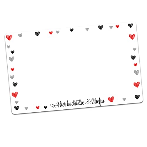 Displayschutz Aufkleber kompatibel mit Küchenmaschine Thermomix TM6 Design Sticker Klebefolie Zubehör Küchengerät wasserfest selbstklebend R183 (03 Hier kocht die Chefin) von Finest Folia