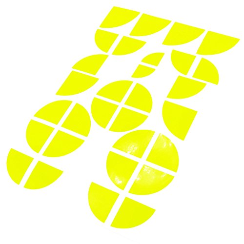 Emblem Ecken Aufkleber Neon von Finest-Folia (K004 Neon Gelb) von Finest Folia