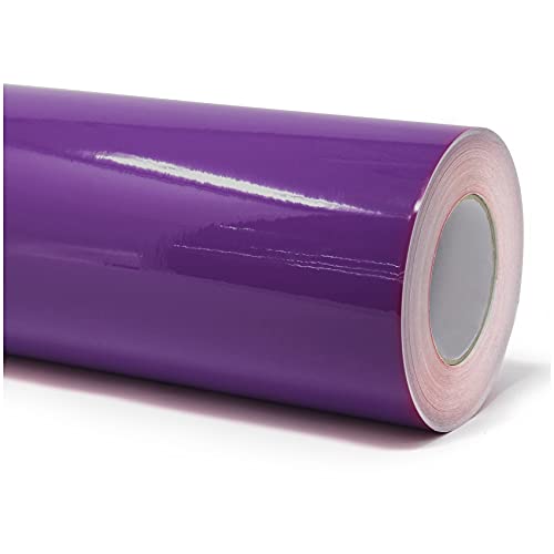 Finest Folia (6€/m² Plotterfolie Möbelfolie glänzend Glanz Klebefolie Küchenfolie Selbstklebende PVC Folie 63cm Medienbreite (040 Violett, 10 Meter) von Finest Folia