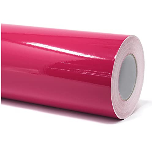 Finest Folia (6€/m² Plotterfolie Möbelfolie glänzend Glanz Klebefolie Küchenfolie Selbstklebende PVC Folie 63cm Medienbreite (041 Pink, 10 Meter) von Finest Folia