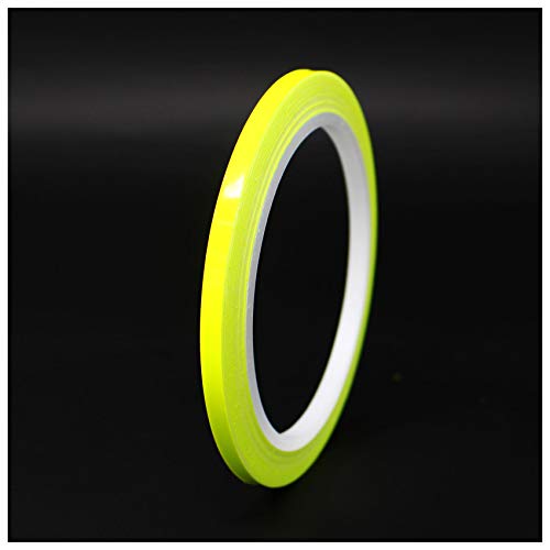Finest Folia 10 Meter (0,79€/Meter) Glanz Zierstreifen Auto Motorrad Boot Modellbau Silber Chrom Dekorstreifen Seitenstreifen (Neon Gelb, 5mm Breite) von Finest Folia