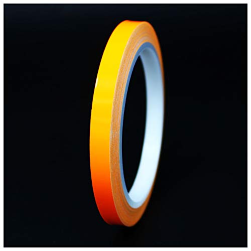 Finest Folia 10 Meter (0,79€/Meter) Glanz Zierstreifen Auto Motorrad Boot Modellbau Silber Chrom Dekorstreifen Seitenstreifen (Neon Orange, 9mm Breite) von Finest Folia