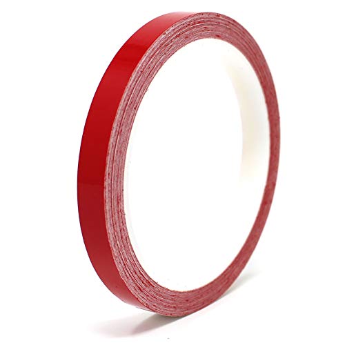 Finest Folia 10m Zierstreifen maritime Anwendung Boot Schiff Yacht Jetski Motorboot Ruderboot Kanu Dekorstreifen Klebestreifen Aufkleber wasserfest selbstklebend (50mm, Rot) von Finest Folia