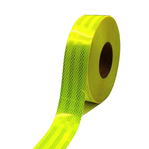 Finest Folia 3M Diamond Grade 983 Scotchlite Konturmarkierung 50mm Reflexfolie Reflexband (Neongelb, 50 Meter) von Finest Folia