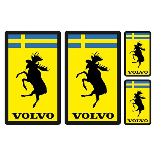 Finest Folia 4er Set Elch Embleme Aufkleber kompatibel mit Volvo Fun Autoaufkleber Logo für Auto Fun selbstklebend wasserfest waschstraßenfest Schweden R187 von Finest Folia