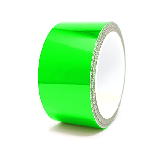Finest Folia 8,5 Meter Glanz Zierstreifen Auto Motorrad Boot Modellbau Silber Chrom Dekorstreifen Seitenstreifen Klebestreifen (Chrom Grün, 40mm Breite) von Finest Folia