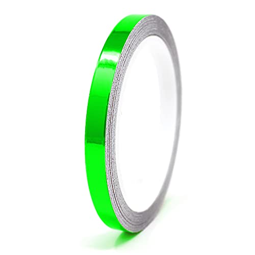 Finest Folia 8,5 Meter Glanz Zierstreifen Auto Motorrad Boot Modellbau Silber Chrom Dekorstreifen Seitenstreifen Klebestreifen (Chrom Grün, 8mm Breite) von Finest Folia