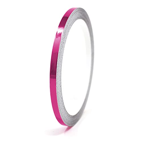 Finest Folia 8,5 Meter Glanz Zierstreifen Auto Motorrad Boot Modellbau Silber Chrom Dekorstreifen Seitenstreifen Klebestreifen (Chrom Pink, 4mm Breite) von Finest Folia