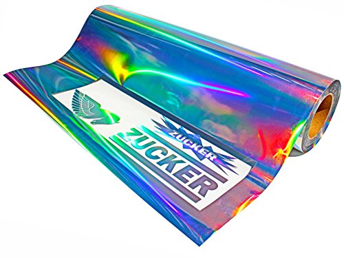 Finest Folia Clear Back Plottfolie Oilslick (11,94€/m²) Hologramm Silber Glitter Effekt Folie Plotterfolie (1 Meter, 63) von Finest Folia