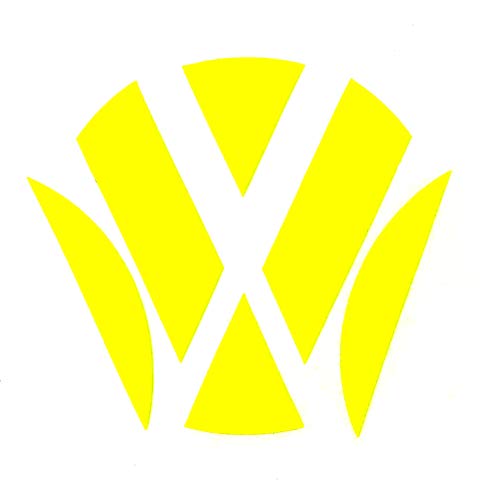 Emblem Ecken Inlays Folie Aufkleber passgenau - Finest Folia (K006 Neon Gelb) von Finest Folia