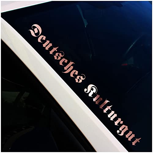 Finest Folia Frontscheibenaufkleber Schriftzug Deutsches Kulturgut Aufkleber für Windschutzscheibe Heckscheibe Frontscheibe Auto Fahrzeug Dekor Sticker FS41 (Rosegold Chrom, Außenklebend) von Finest Folia