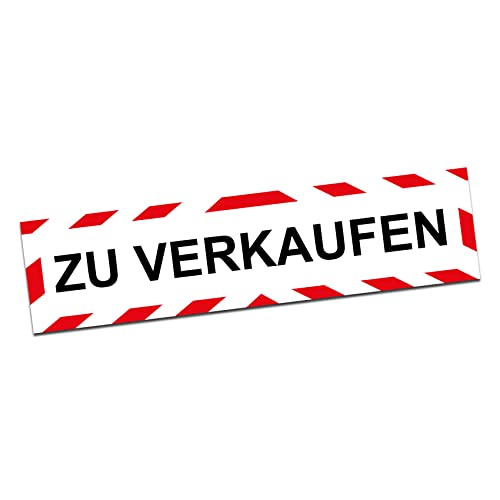 Finest Folia Hinweis Aufkleber 20x5cm Warnzeichen Hinweisschild selbstklebend wasserfest aus Vinyl für Briefkasten Kfz Gas Haupthahn Schild Folie R197 (05 Zu verkaufen) von Finest Folia