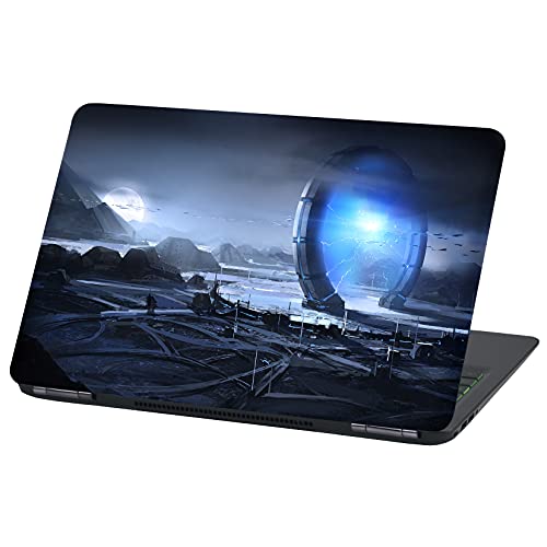 Laptop Folie Cover: Strange Klebefolie Notebook Aufkleber Schutzhülle selbstklebend Vinyl Skin Sticker (15 Zoll, Lp62 Fantasy Portal) von Finest Folia