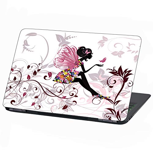 Laptop Folie Cover: Strange Klebefolie Notebook Aufkleber Schutzhülle selbstklebend Vinyl Skin Sticker (17 Zoll, LP31 Flower Fairy) von Finest Folia