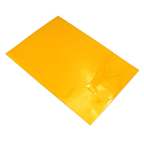 Plotterfolie Reflektierend Din A4 Format Effektfolie DIY Basteln Bastelfolie Kfz Folie Plotten für Aufkleber Sticker Beschriftungen (Gelb, 1 Stück) von Finest Folia
