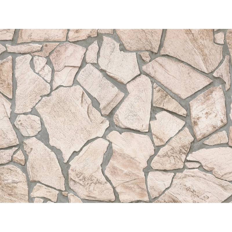 Vliestapete Steinmaueroptik Woodn Stone Beige-Braun FSC® von Finest Selection