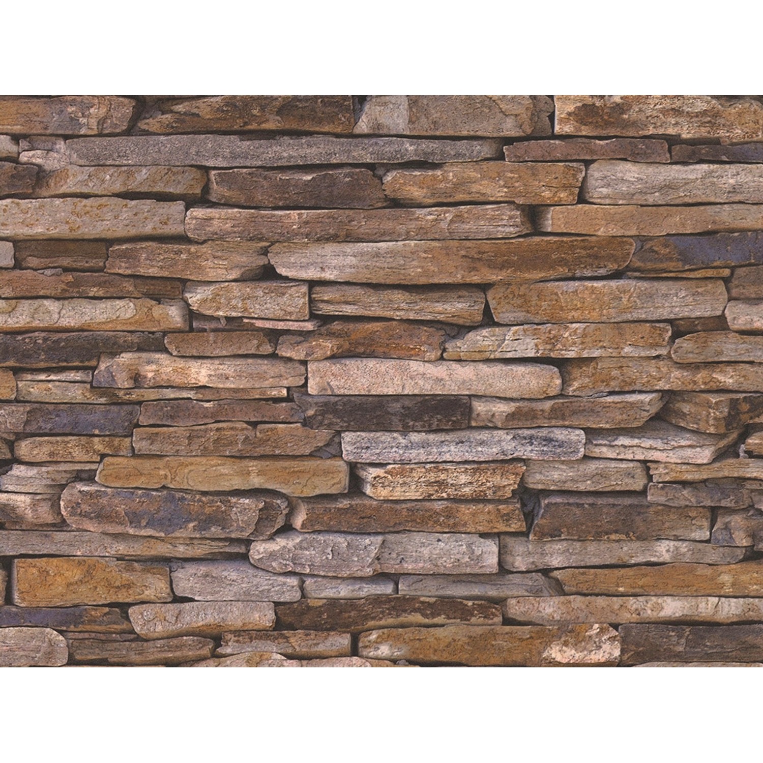 Vliestapete Steinmaueroptik Woodn Stone Bunt FSC® von Finest Selection