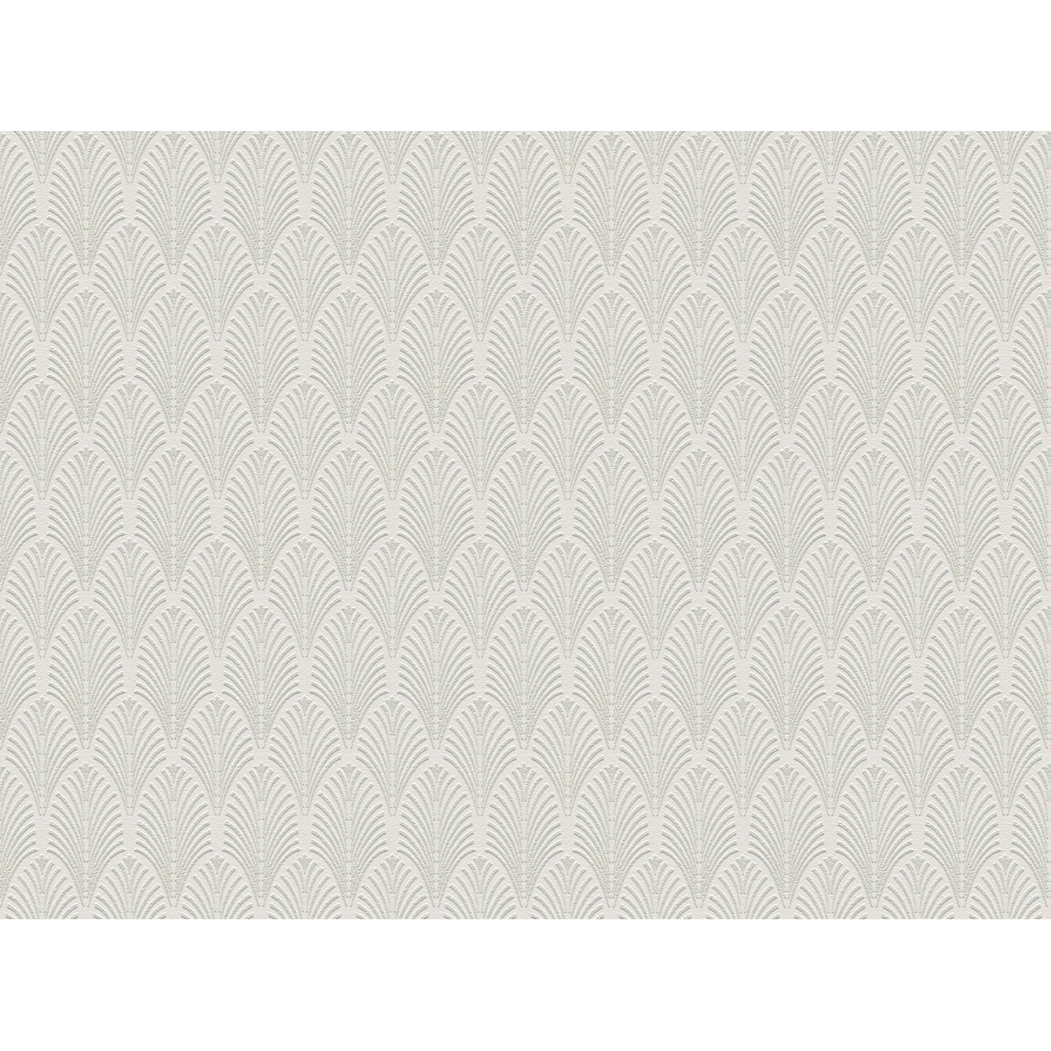 Vliestapete Art-Deco Retromuster glänzend Weiß FSC® von Finest Selection