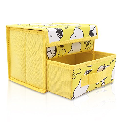 Finex Snoopy Faltbare Aufbewahrungsbox für Schreibtisch – mit herausnehmbarer Schublade von Finex