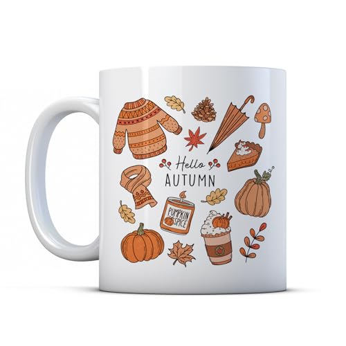 Tasse mit Aufschrift "Hello Autumn – Süßes saisonales von Finger prints