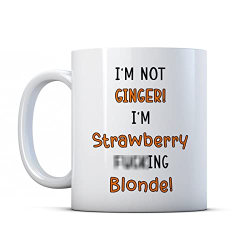 Finger Prints Tasse mit der Aufschrift "I'm Not Ginger, I'm Strawberry F**King Blonde" von Fingerprints