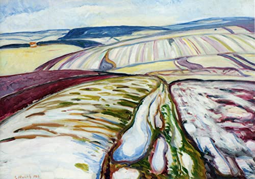 Kunstkarte Edvard Munch "Schneeschmelze bei Elgersburg" von Fink Verlag