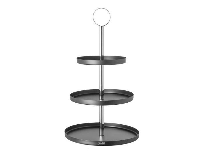 Etagere FINK BILBAO , schwarz, B:27cm H:46cm T:27cm Ø:27cm, Servierplatten Etagere FINK BILBAO , schwarz, B:27cm H:46cm T:27cm Ø:27cm, Servierplatten von Fink