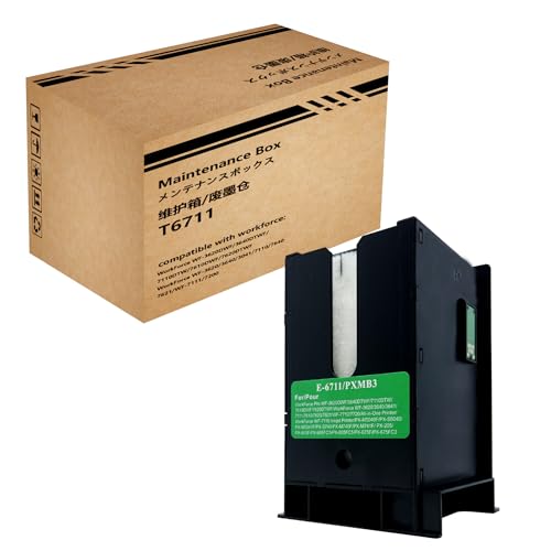 F-INK E-6711 Wartungsbox kompatibel mit Eps T6711 und C13T671100 Ink Maintenance Box von Fink