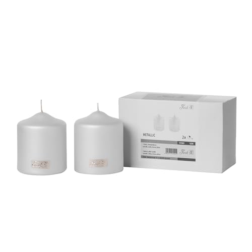 FINK 2er Set Stumpenkerzen weiß - aus Paraffin - Brenndauer je ca 40 Stunden - Adventskerze Kerze Adventskranz Ø 8 Höhe 10 cm FINK 2er Set Stumpenkerzen weiß - aus Paraffin - Brenndauer je ca 40 Stunden - Adventskerze Kerze Adventskranz Ø 8 Höhe 10 cm von Fink