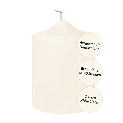 FINK kleine beige Stumpenkerze - für Windlichte Kerzenständer Laternen - lange Brenndauer ca 40 Stunden - H 10 cm Ø 8 cm FINK kleine beige Stumpenkerze - für Windlichte Kerzenständer Laternen - lange Brenndauer ca 40 Stunden - H 10 cm Ø 8 cm von Fink