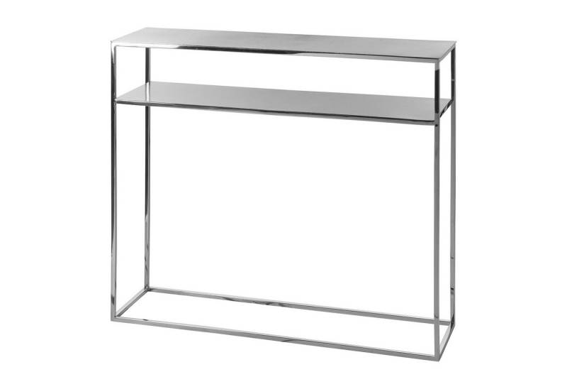 Fink Konsolentisch PHILIPE Konsoltisch - H.80cm x B.95cm - schwarz/silber - Edelstahl (Ablagetisch - Dekotisch, Ablagetisch - Dekotisch), Multifunktionaler Beistelltisch/Schminktisch/Wandtisch/Sideboard von Fink