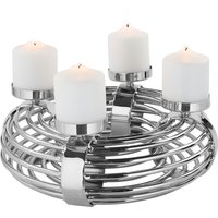 Fink Adventsleuchter "VENTURA", (1 St.), Kerzenhalter, Adventskranz, 4-flammig, venickelt, Ø ca. 60 cm von Fink
