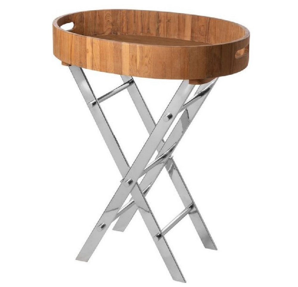 Fink Beistelltisch Beistelltisch Tabletttisch Rodeo Teakholz (80,5cm) von Fink