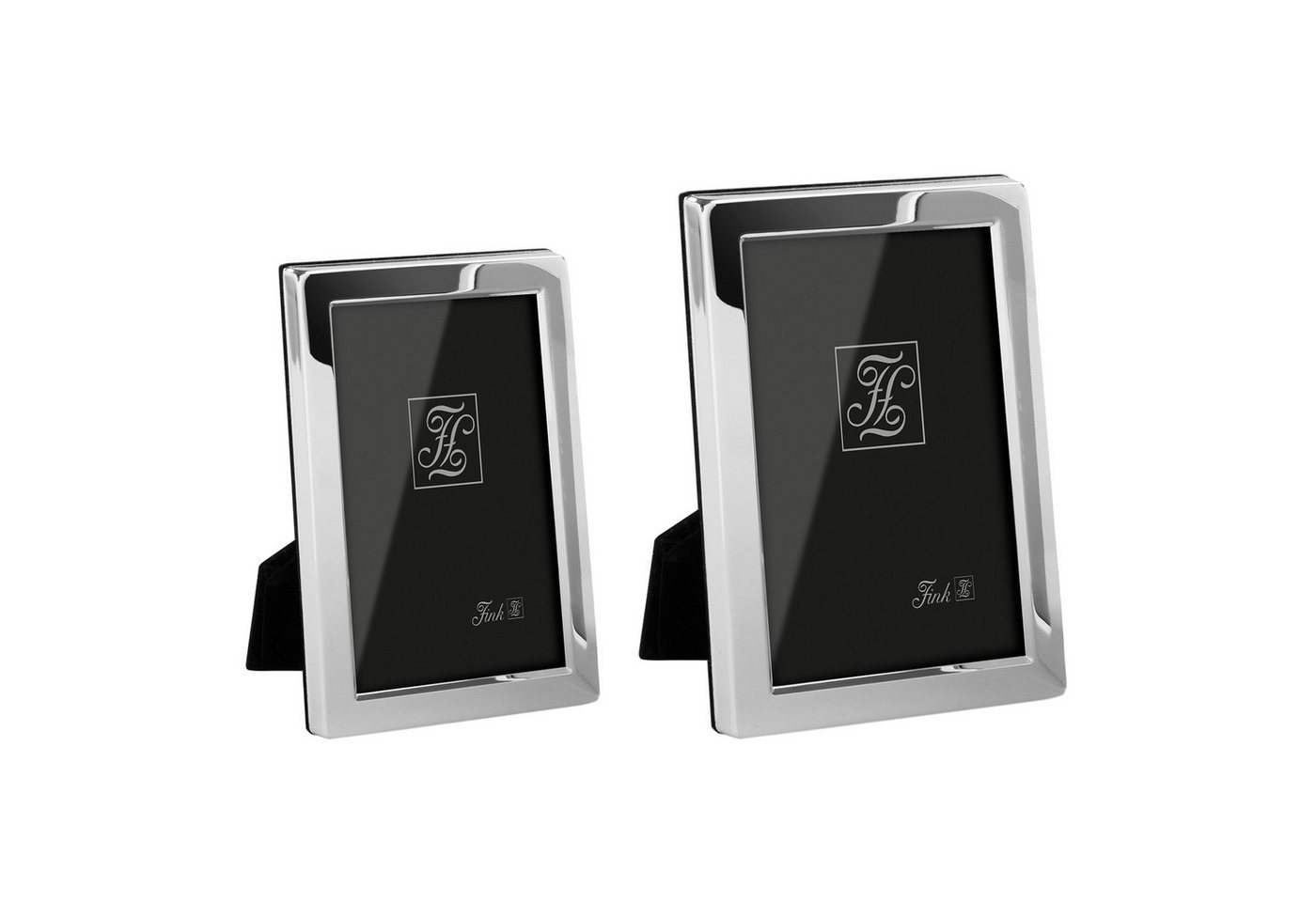 Fink Bilderrahmen CLASSIC - 2er Set Fotorahmen aus Eisen in Silber - 10x15cm/ 13x18cm, (2er Set Bilderrahmen), 2er Set, Rahmen für Fotos - Bilder Rahmen - Wanddeko - Hoch- und Querformat von Fink