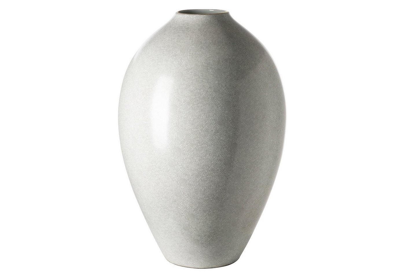 Fink Bodenvase AGNETA Bodenvase - H.50cm x D.34cm - Porzellan - hellgrau/weiß (1 St., Amphore - Gefäß), Elegante Dekovase - Blumenvase & Ziervase für stilvolle Akzente von Fink