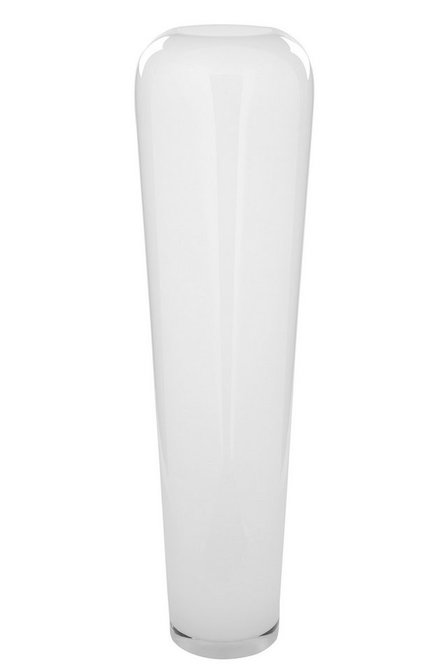 Fink Bodenvase TUTZI Bodenvase/Vase - H.90cm x D.24cm - Glas - weiß (1 St., Amphore - Grfäß), Elegante Blumenvase - Dekovase & Ziervase für stilvolle Akzente von Fink