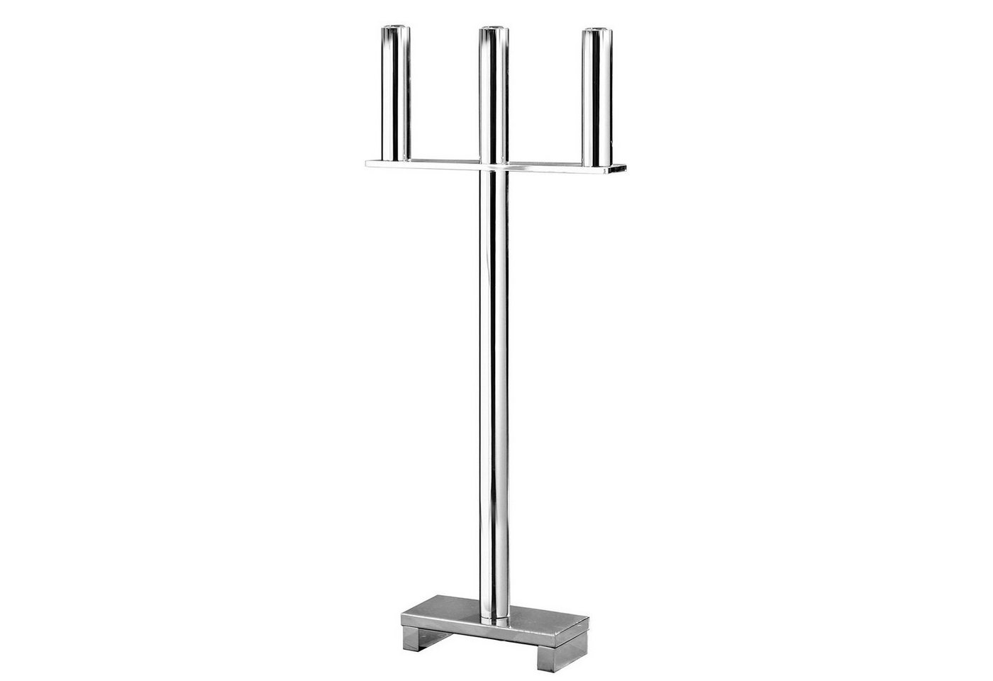 Fink Bodenwindlicht MEMPHIS Bodenleuchter - H. 77,5cm - silber - Eisen vernickelt (1 St., Bodenlampe - Lichtsäule), Moderne Fußbodenlampe - Elegante Stehlampe - Stilvolle Standleuchte von Fink